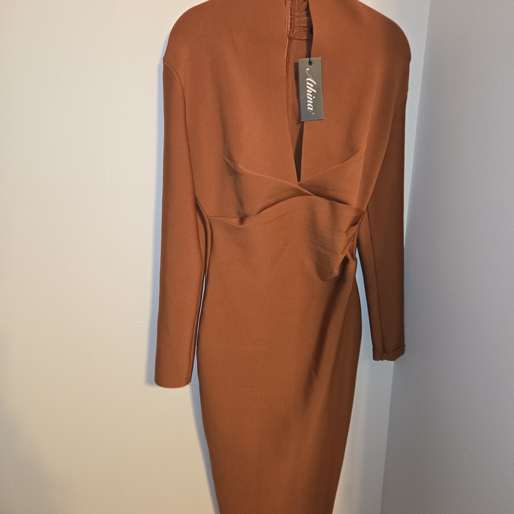 Rust Long Sleeve Dress